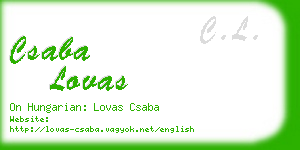 csaba lovas business card